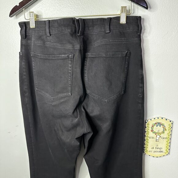 Duluth Trading Jean-Netics 5-Pocket Skinny Jeans Womens Short Black Size 12 30” - Picture 4 of 10